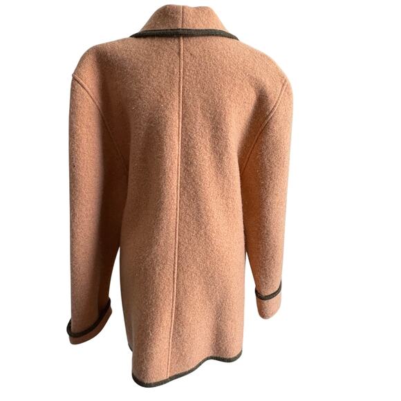 Vintage Wool LodenFrey München Blazer Peach Trimmed Alpine Jacket Scandi Girl - Picture 6 of 13